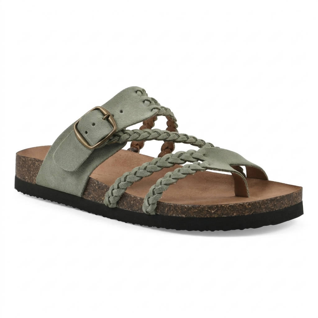 Hayleigh Braided Cork Sandals –