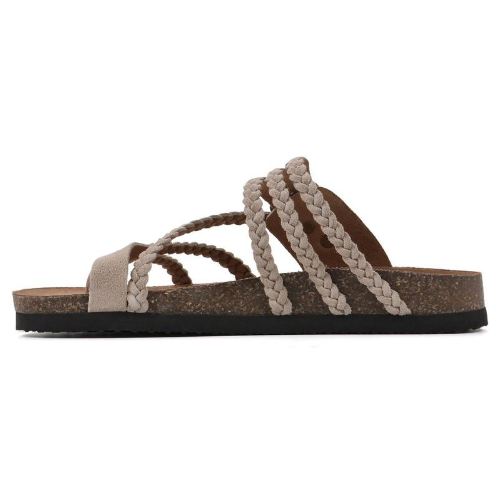 Hayleigh Braided Cork Sandals –